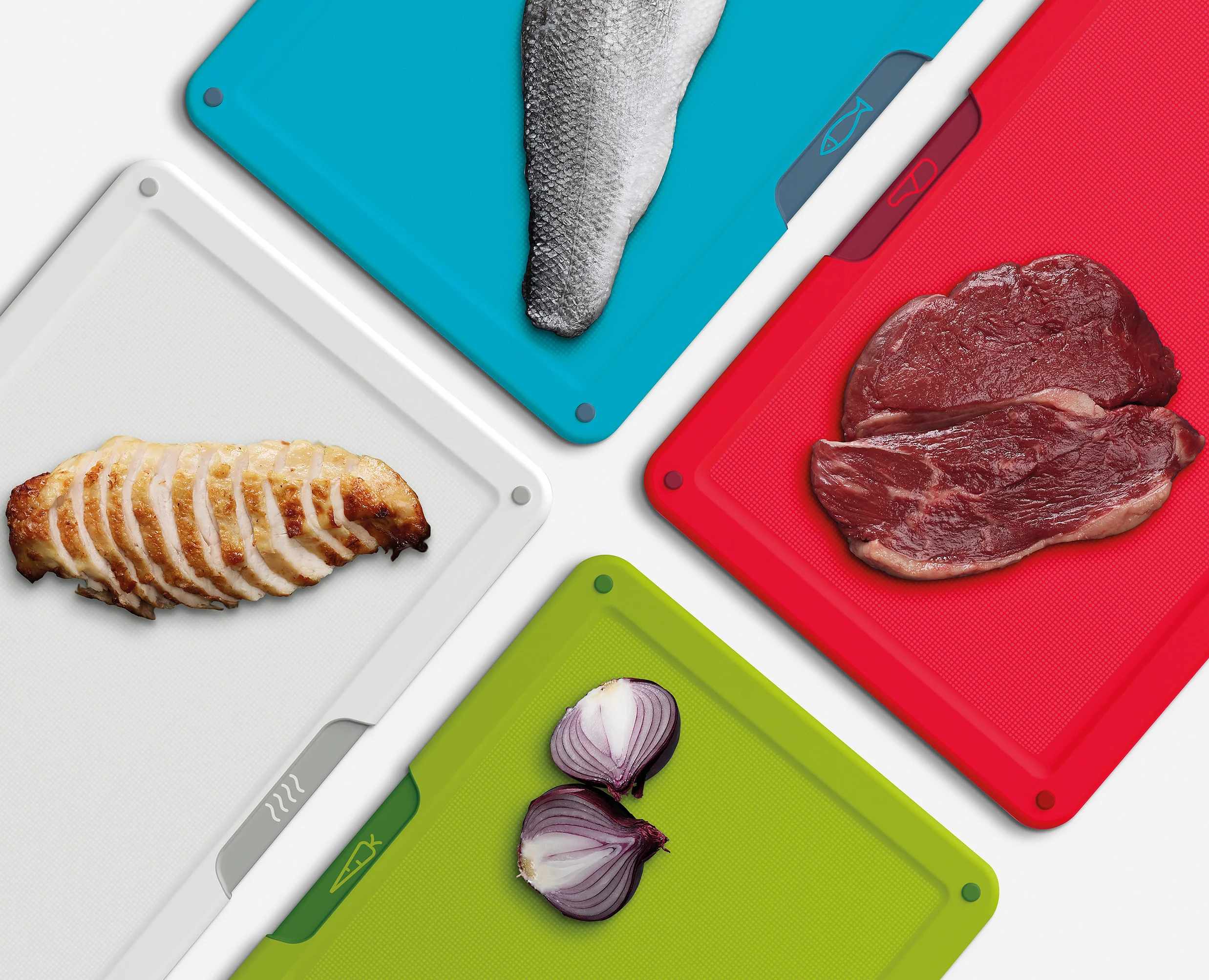 Joseph Joseph Folio Icon 4 Piece Chopping Board Set, Multicolour - Image 9