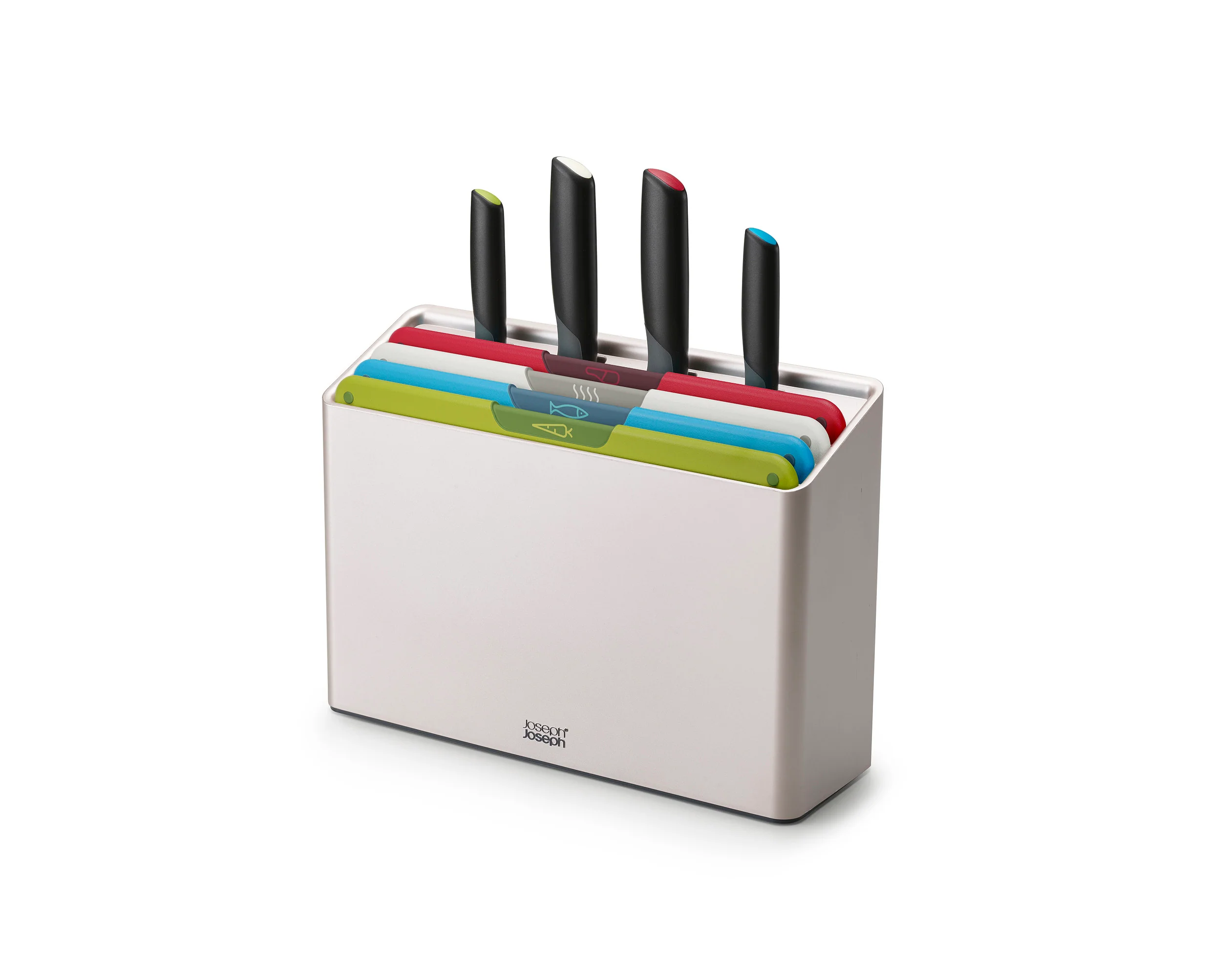 Joseph Joseph Folio Icon Plus 8 Piece Knife and Chopping Board Set, Multicolour - Image 5