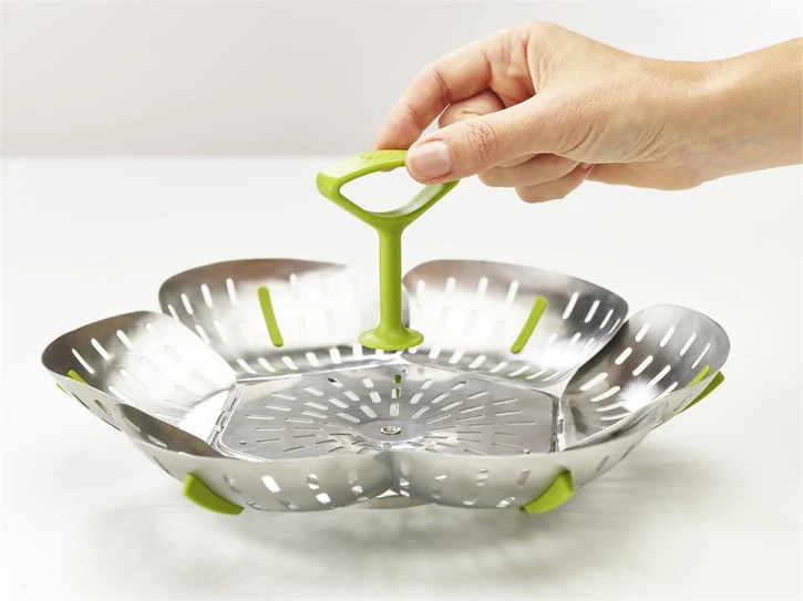 Joseph Joseph Bloom Stainless Steel Foldable Steamer Basket, Silver - Image 3