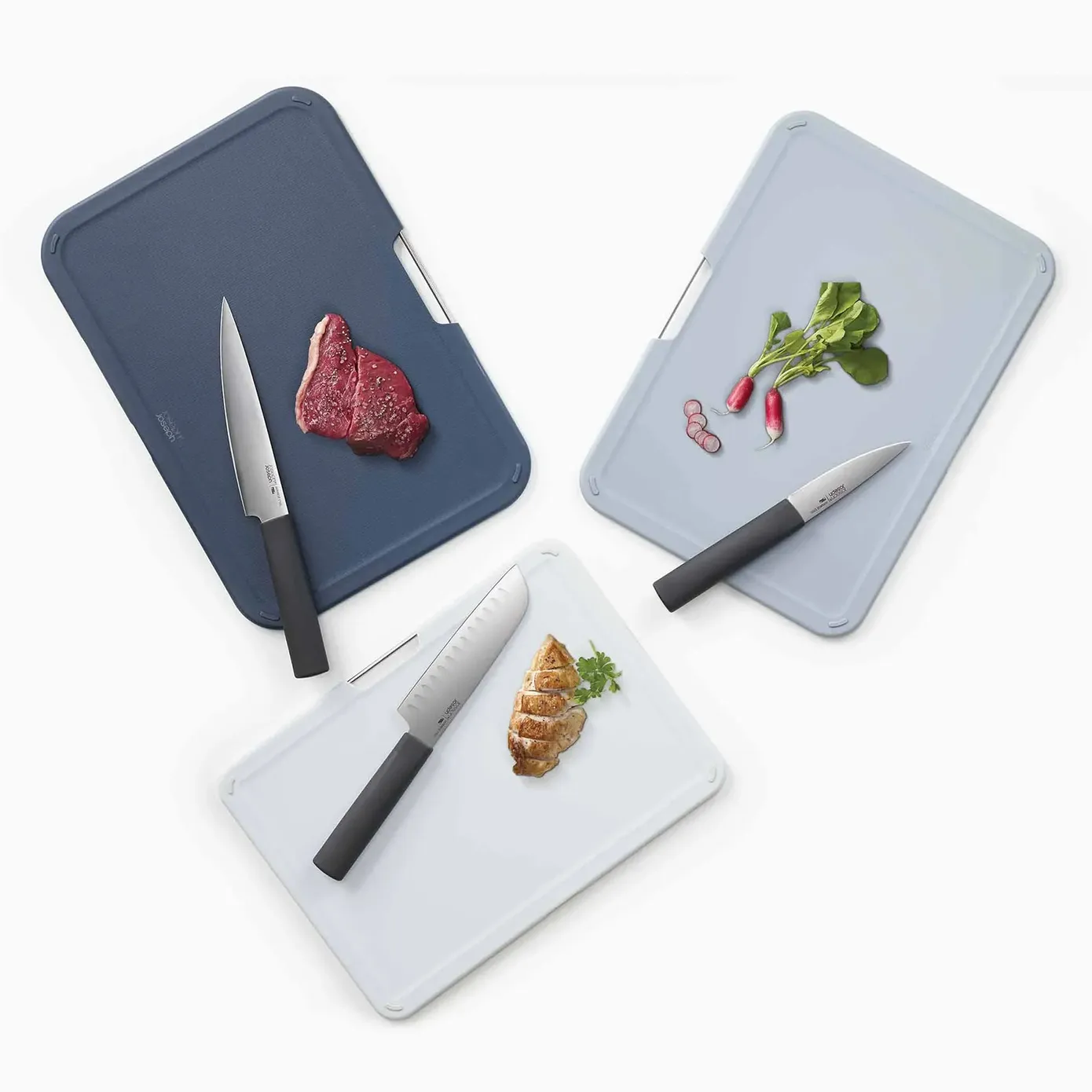 Joseph Joseph Nest Boards Plus 6-piece Knife & Chopping Board Set, Grey - Image 4