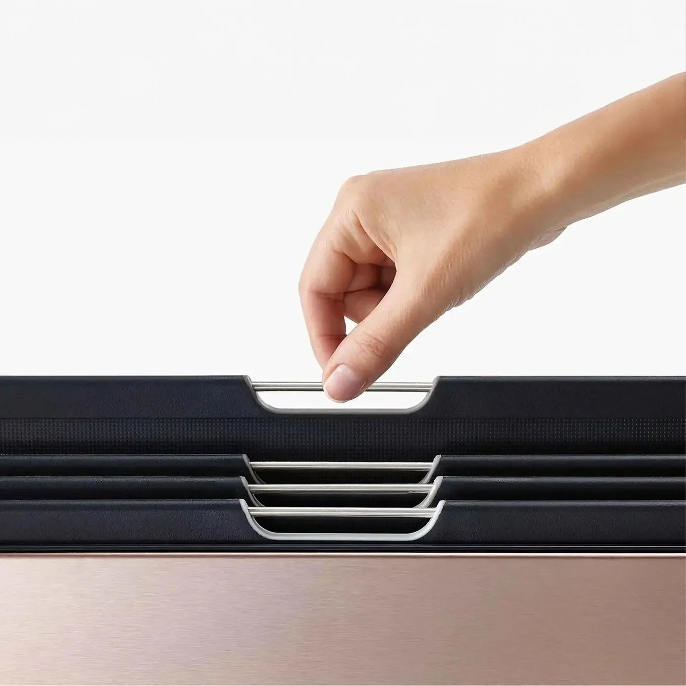 Joseph Joseph Steel Folio 4-Piece Chopping Board Set, Rose Gold - Image 2