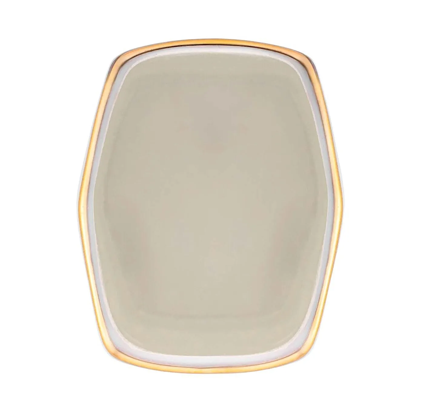 Jumbo Bone China Fold 58-Piece Dinner Set for 12 People, Gold - Image 10