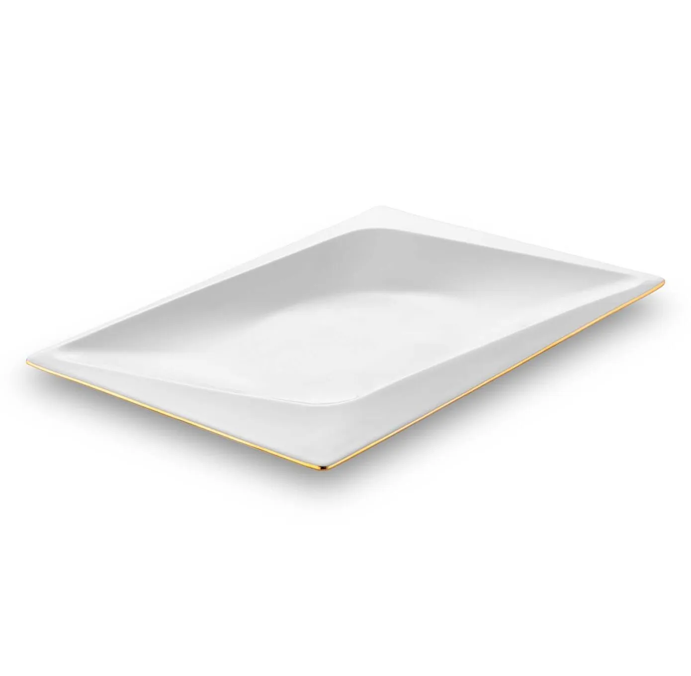 Jumbo Bone China Fold 58-Piece Dinner Set for 12 People, Gold - Image 11