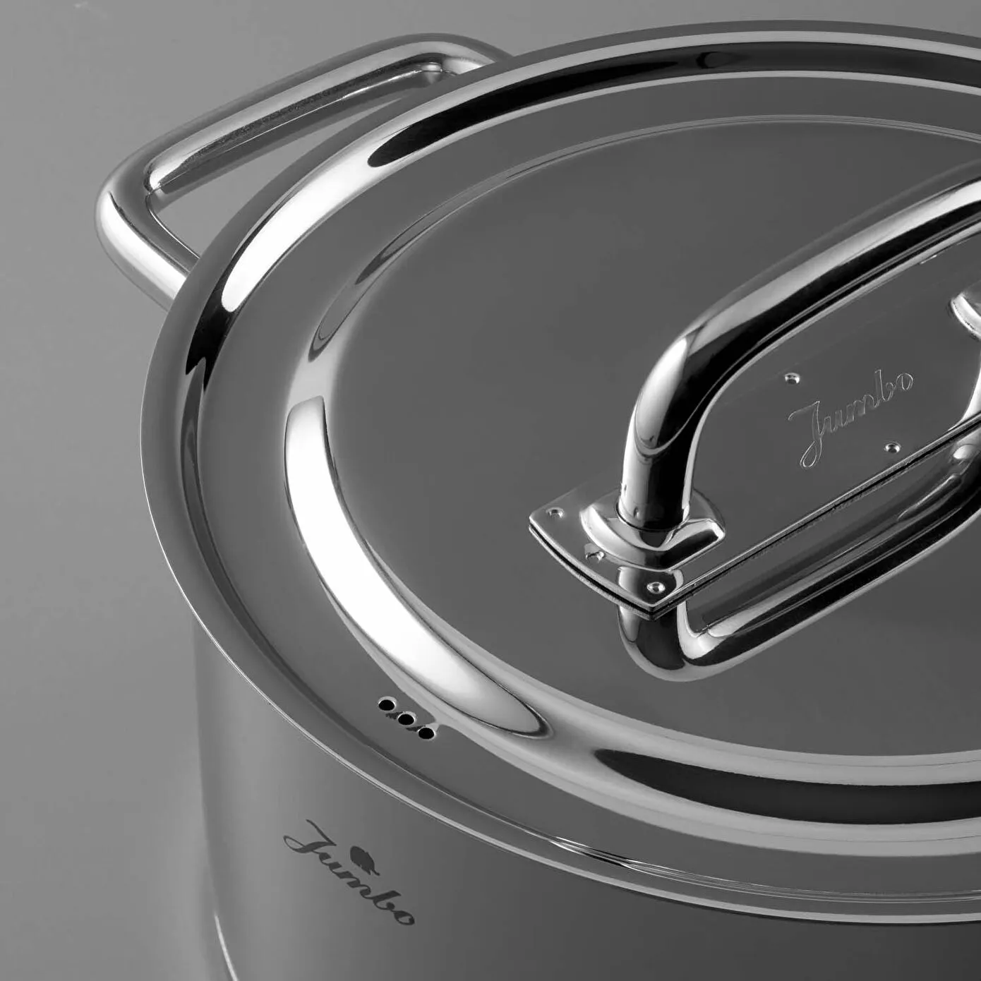 Jumbo Metalix 8-Piece Stainless Steel Induction Cookware Set, Silver - Image 3