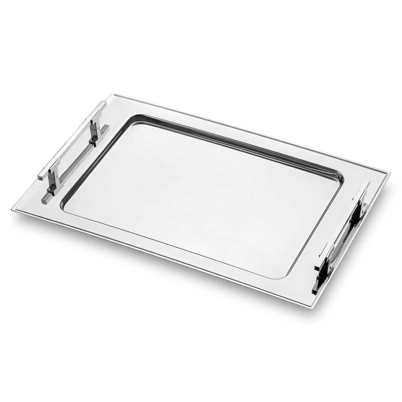 Jumbo New 9100 28-Piece Stainless Steel Square Tea Set, Silver - Image 6