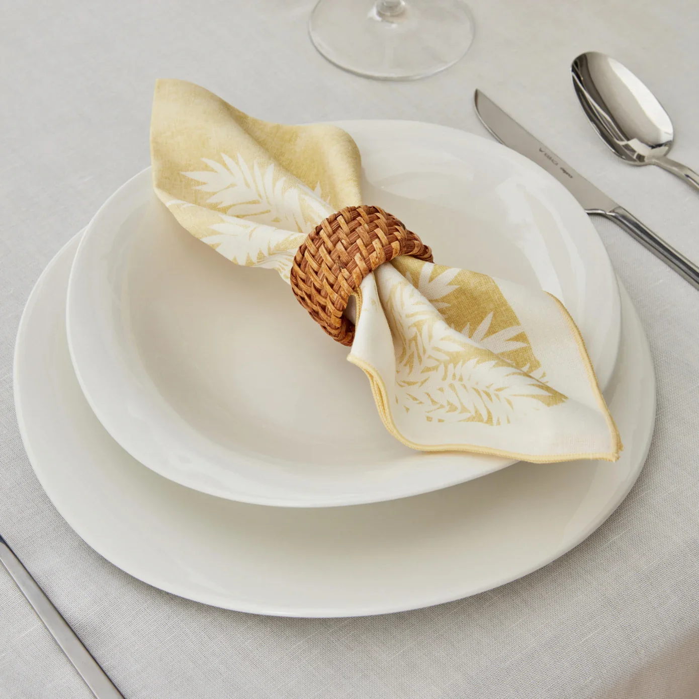 Karaca Home Juno 2-Piece Napkin, 40cmx40cm, Yellow