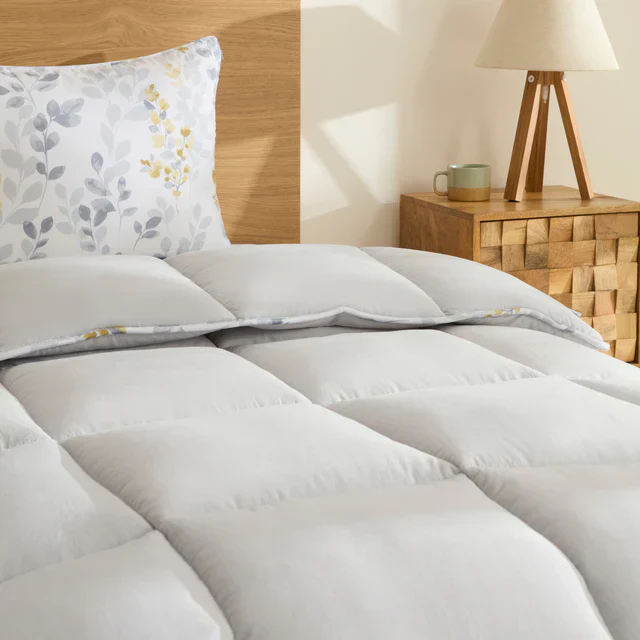 Karaca Leaf Comforter Set, Single, 155x220+50x70cm, Grey - Image 2
