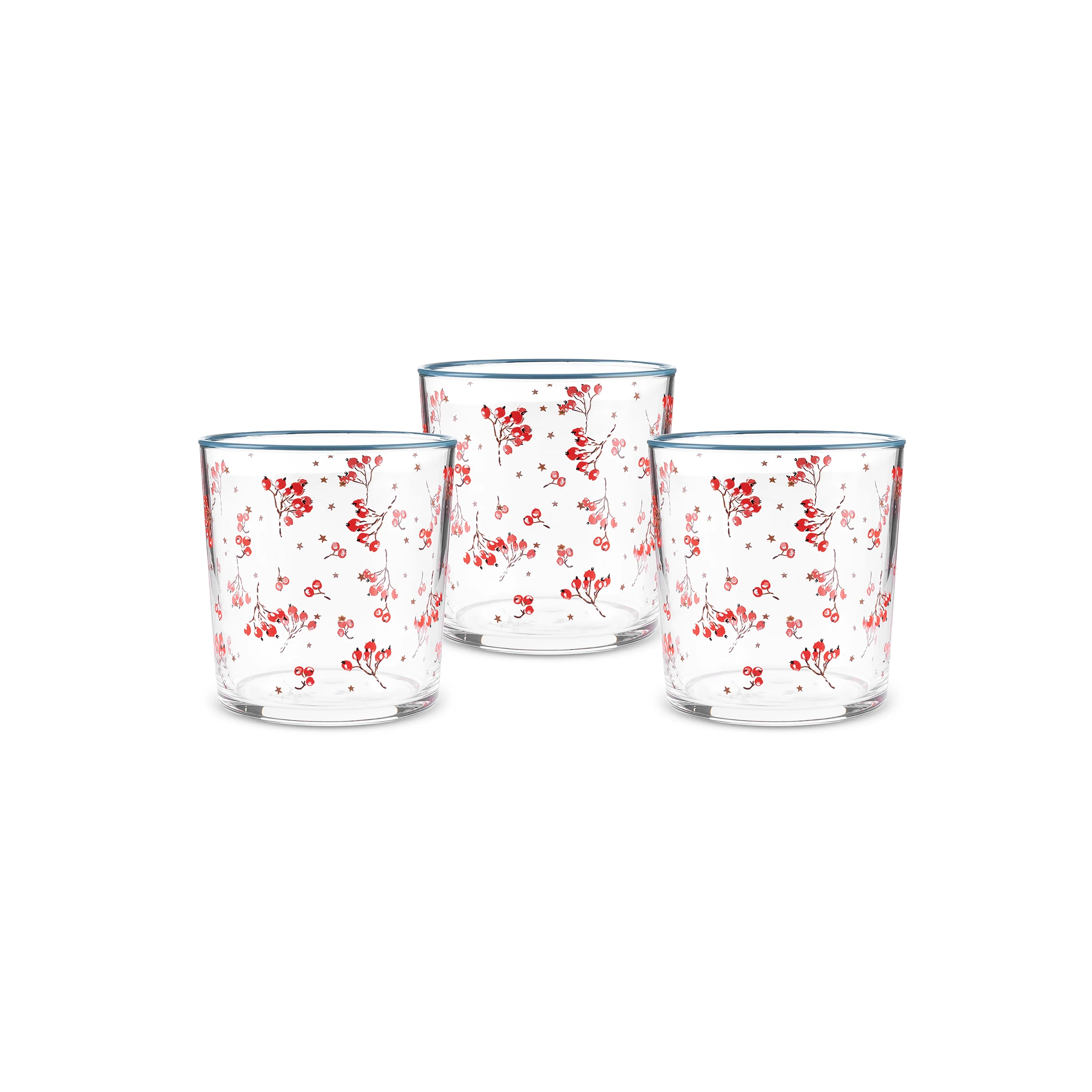 Karaca Home New Year Christmas 3-Piece Butcher's Broom Glass Tumbler Set, 380ml, Multi - Image 7