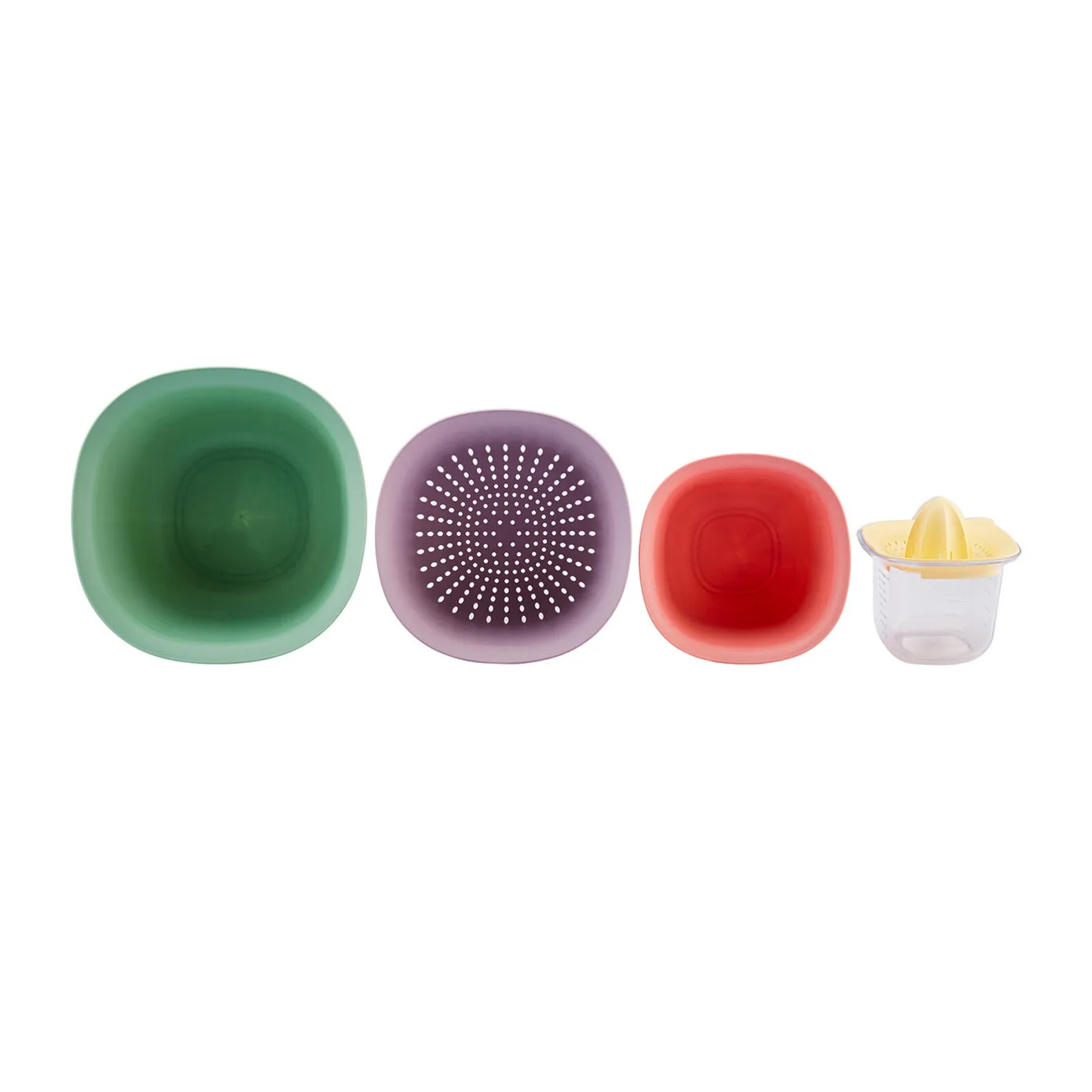 Karaca 4 Piece Multi Purpose Mixing Bowls, Colander and Citrus Squeezer Set, Multi - Image 8