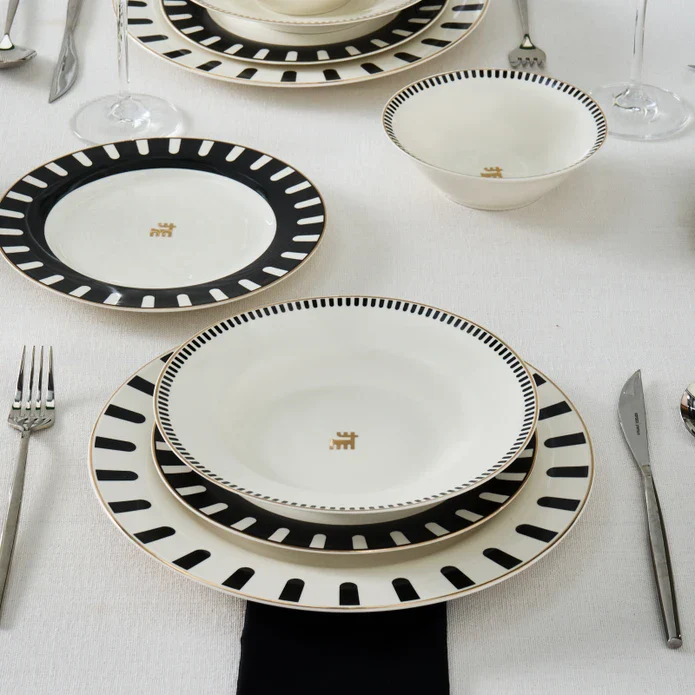 Karaca 50th Anniversary Collection Korea 24-Piece Bone China Dinner Set for 6 People, Multi - Image 6
