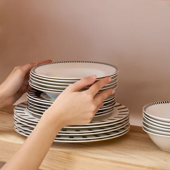 Karaca 50th Anniversary Collection Korea 24-Piece Bone China Dinner Set for 6 People, Multi - Image 7