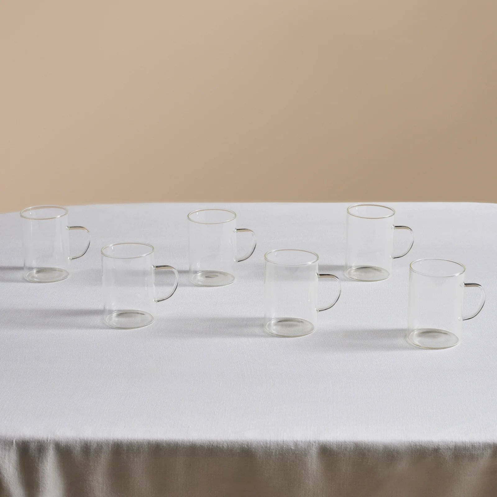 Karaca Guido 6-Piece Tea Cup Set for 6 People, 200ml, Clear