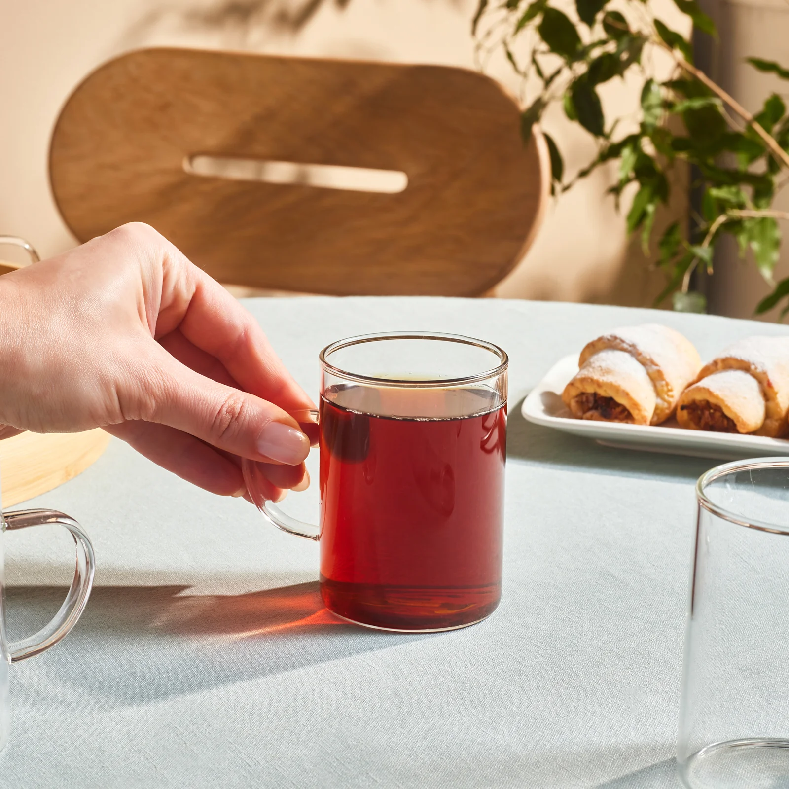 Karaca Guido 6-Piece Tea Cup Set for 6 People, 200ml, Clear - Image 4
