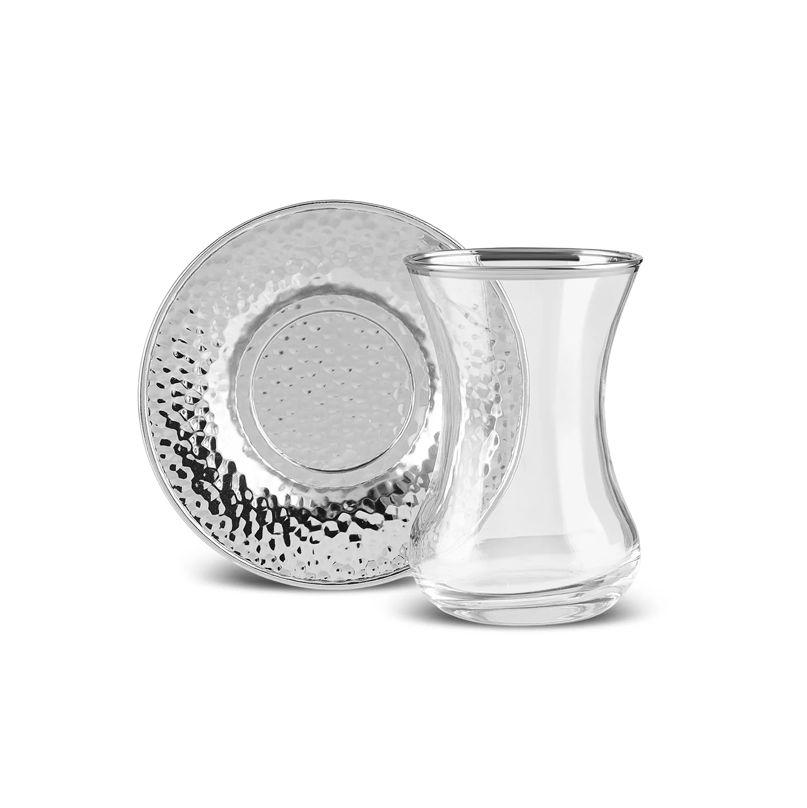 Karaca Ada 18-Piece Turkish Tea Set for 6 People, 130ml, Platin - Image 6
