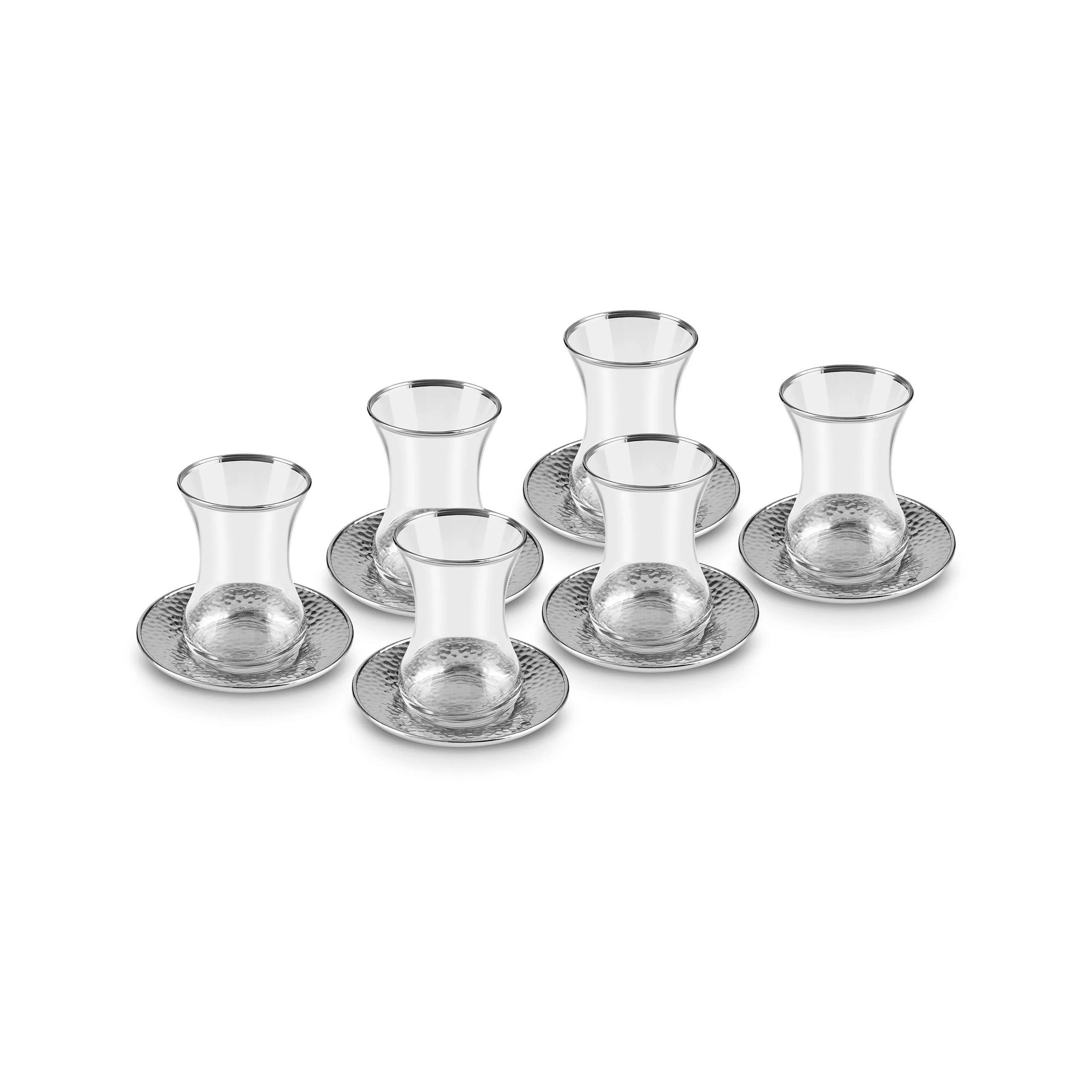 Karaca Ada 18-Piece Turkish Tea Set for 6 People, 130ml, Platin - Image 7