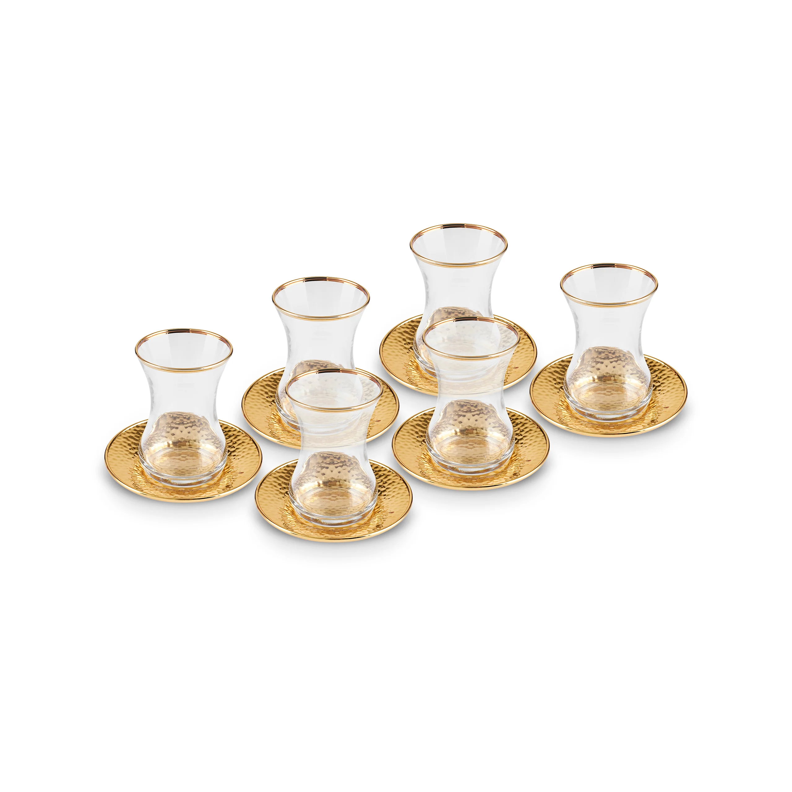 Karaca Ada 18-Piece Turkish Tea Set for 6 People, 130ml, Gold - Image 7