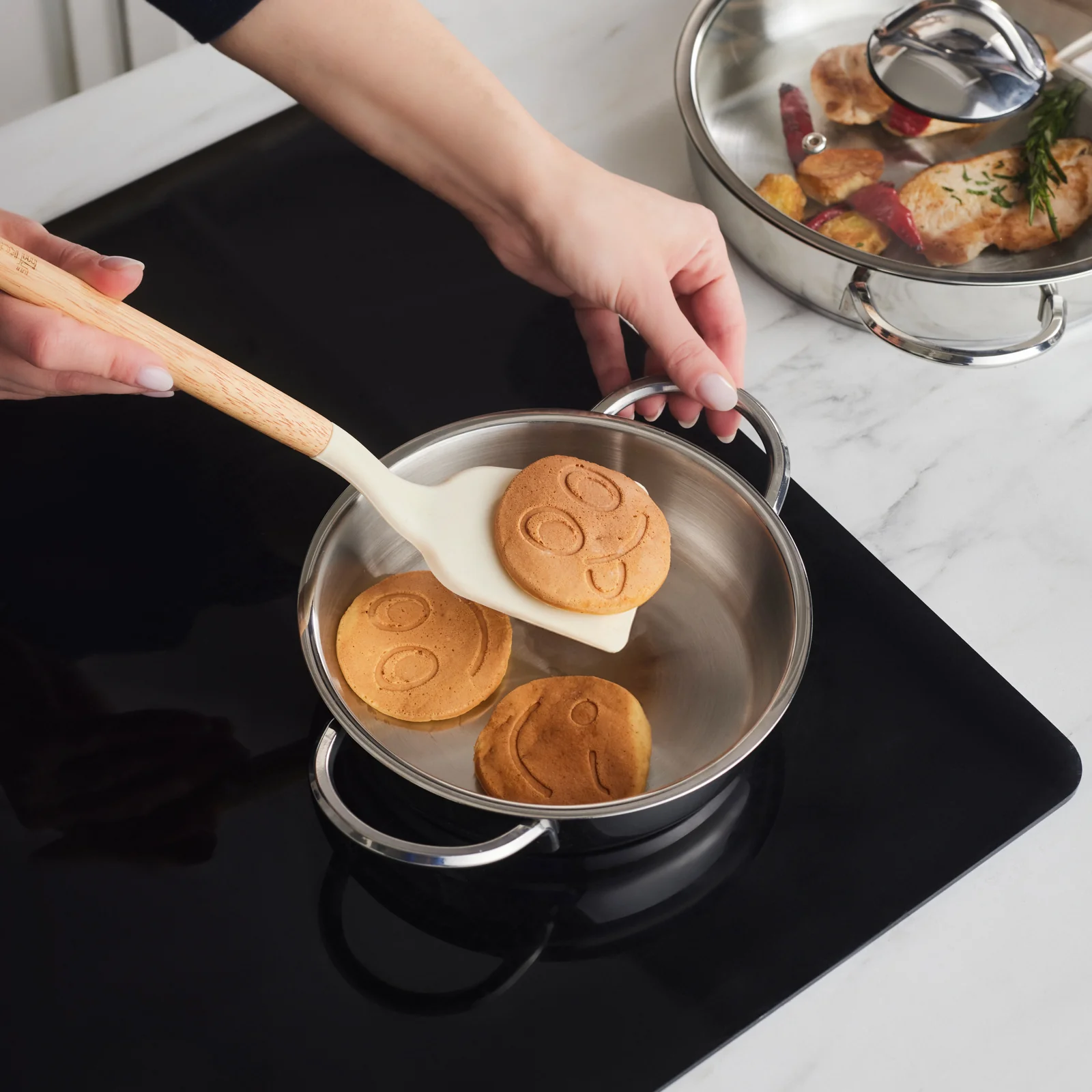 Karaca Ada V2 12-Piece Stainless Steel Induction Cookware Set, Silver - Image 6