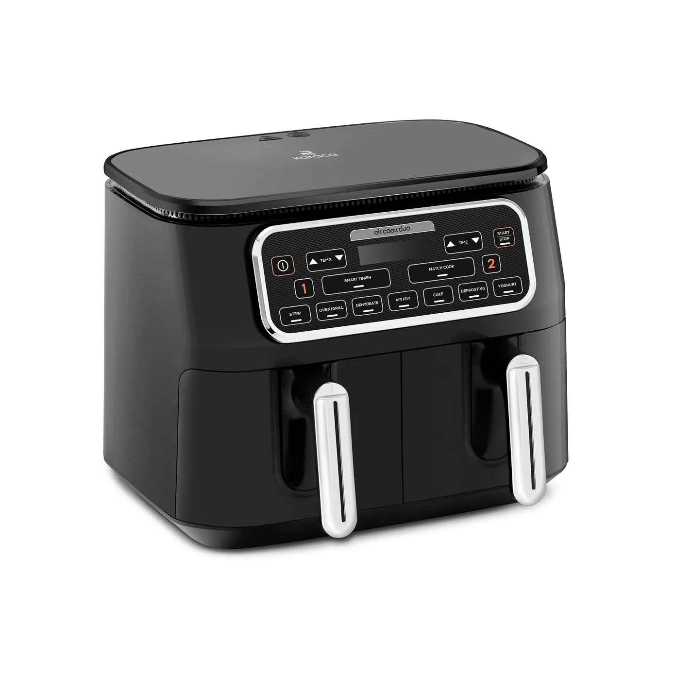 Karaca Air Cook Duo 2-in-1 Air Fryer with Stew Function, 8L, 2500W, Black Chrome - Image 9
