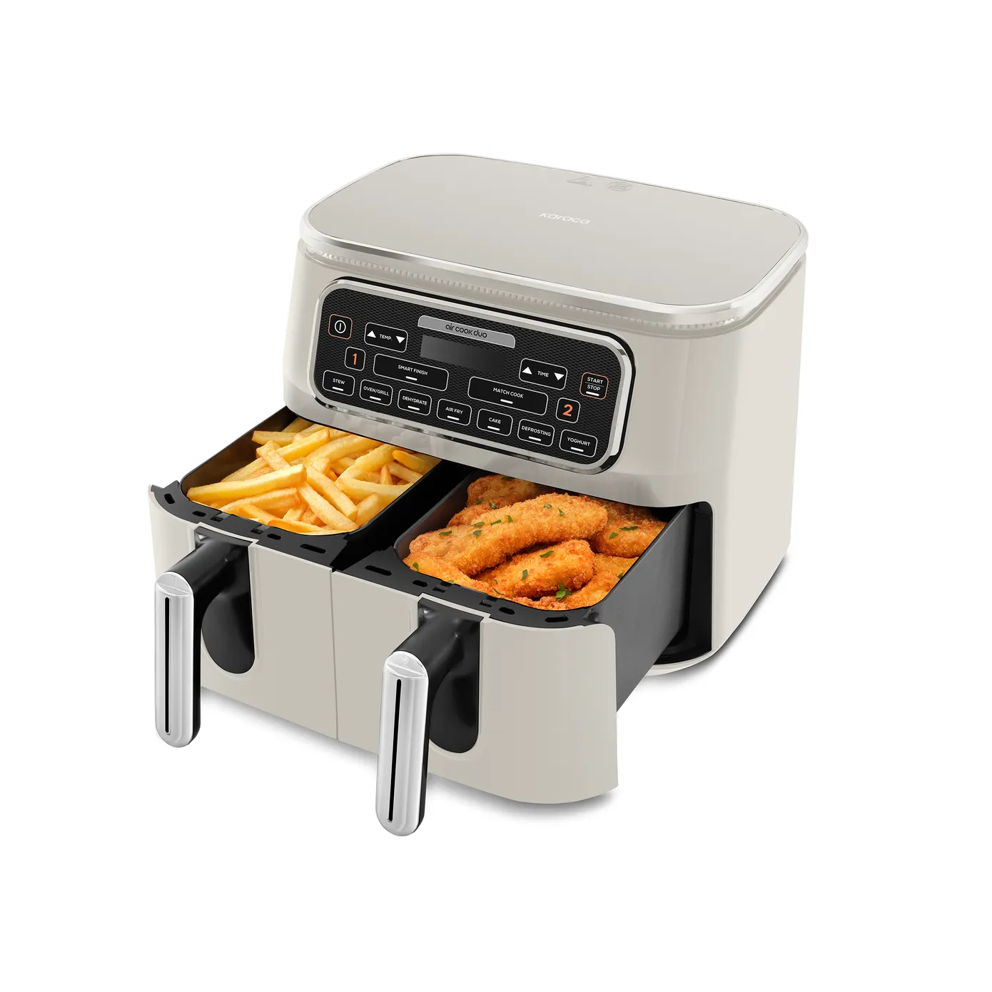 Karaca Air Cook Duo 2-in-1 Air Fryer with Stew Function, 8L, 2500W, Starlight - Image 8