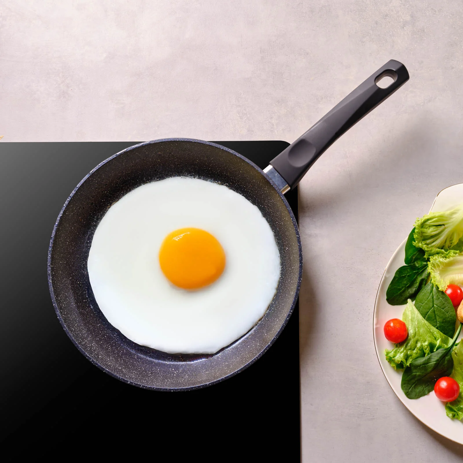 Karaca Aqua Granite Non-Stick Induction Frying Pan, 26cm, Blue - Image 7