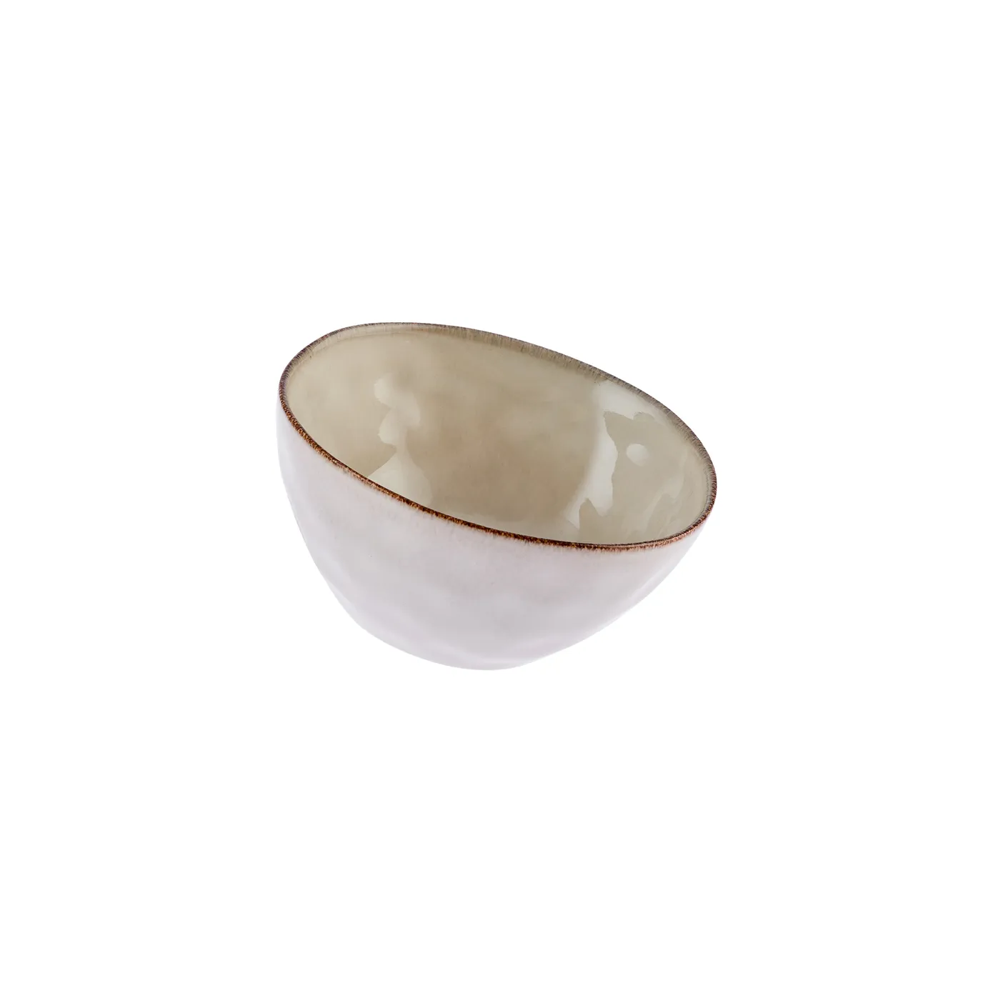 Karaca Aria Reactive Glaze CerealSoup Bowl, 16cm, Beige - Image 3