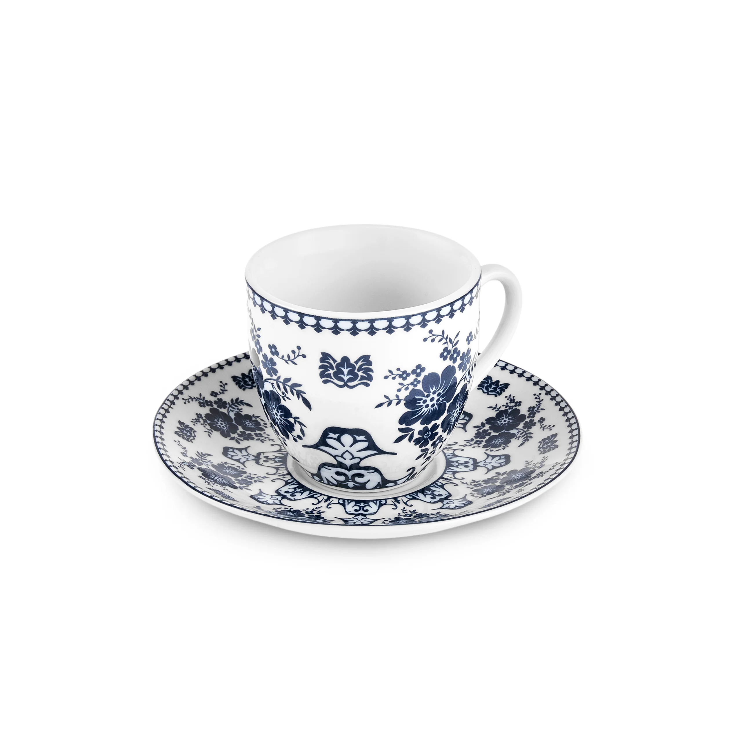 Karaca Aster 4-Piece Porcelain Espresso Turkish Coffee Cup Set for 2 People, 100ml - Image 10