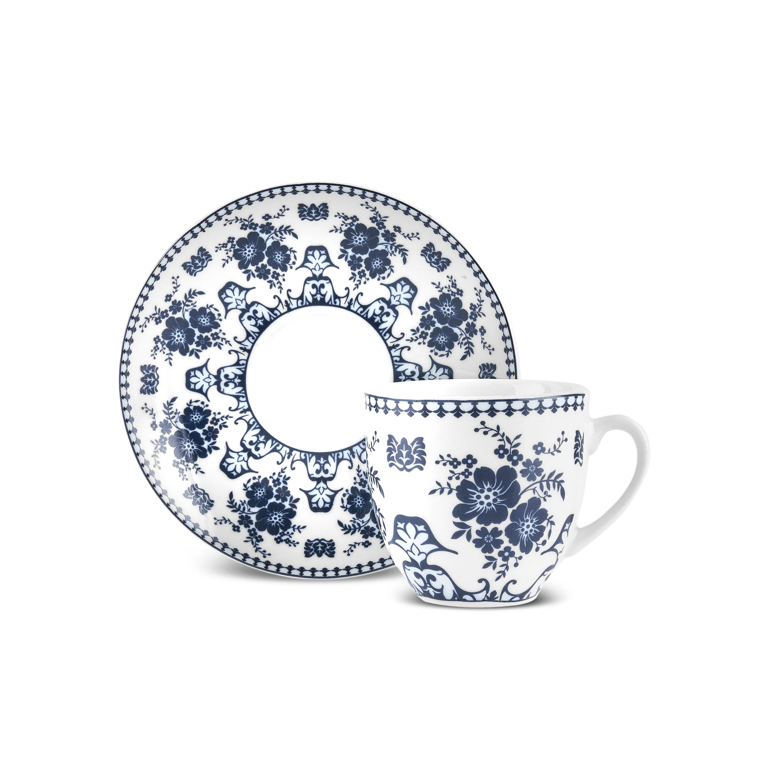 Karaca Aster 4-Piece Porcelain Espresso Turkish Coffee Cup Set for 2 People, 100ml - Image 11
