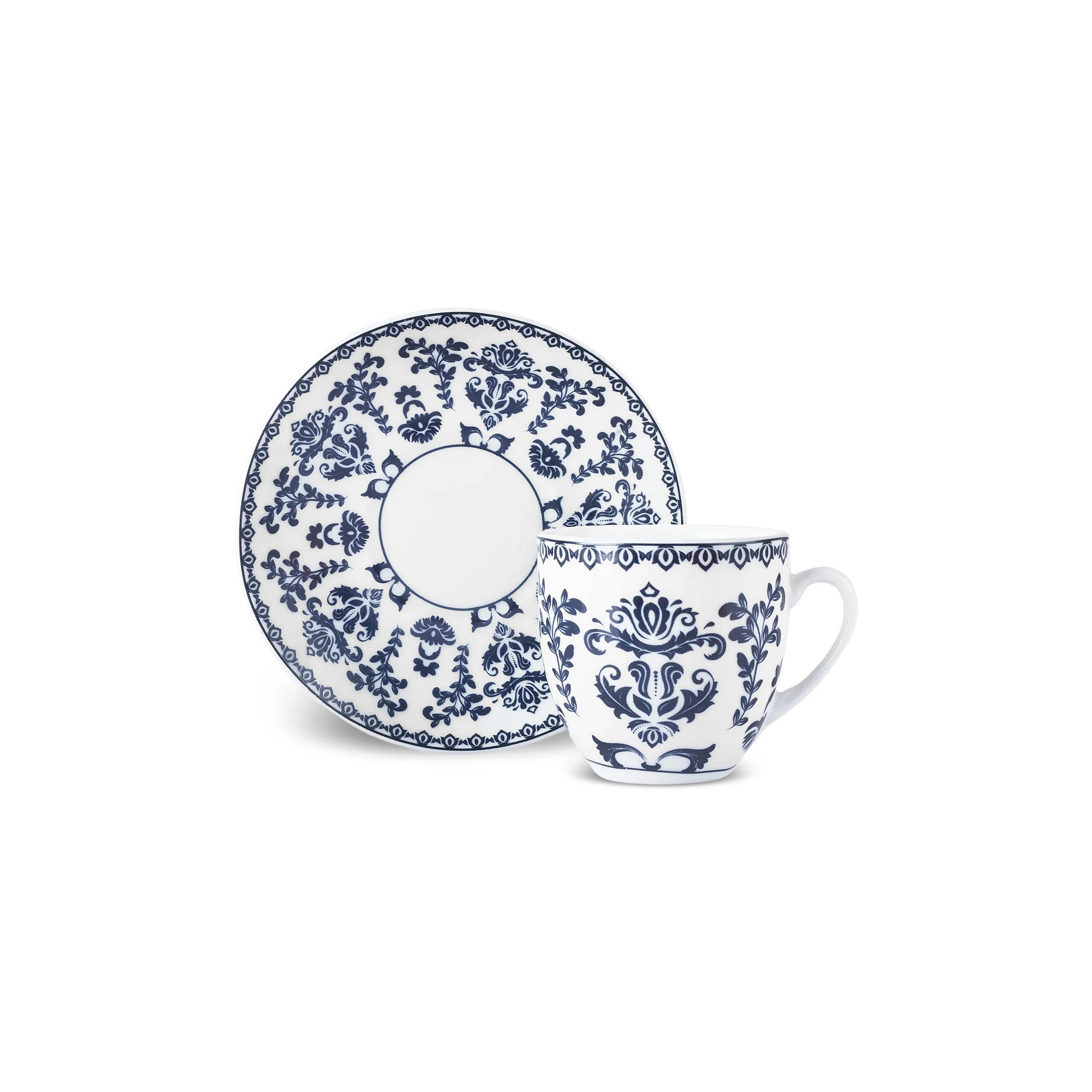 Karaca Aster 4-Piece Porcelain Espresso Turkish Coffee Cup Set for 2 People, 100ml - Image 12