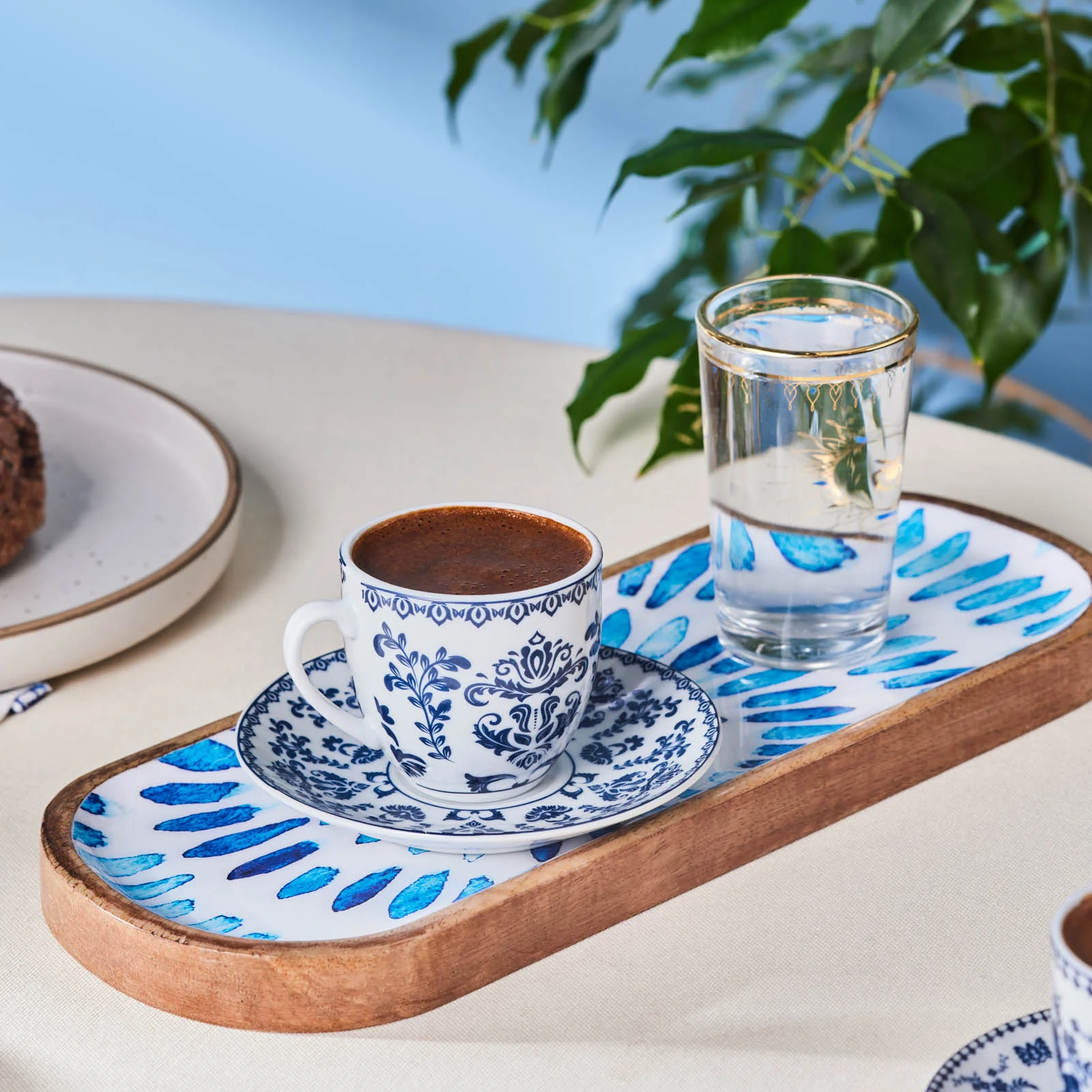 Karaca Aster 4-Piece Porcelain Espresso Turkish Coffee Cup Set for 2 People, 100ml - Image 6