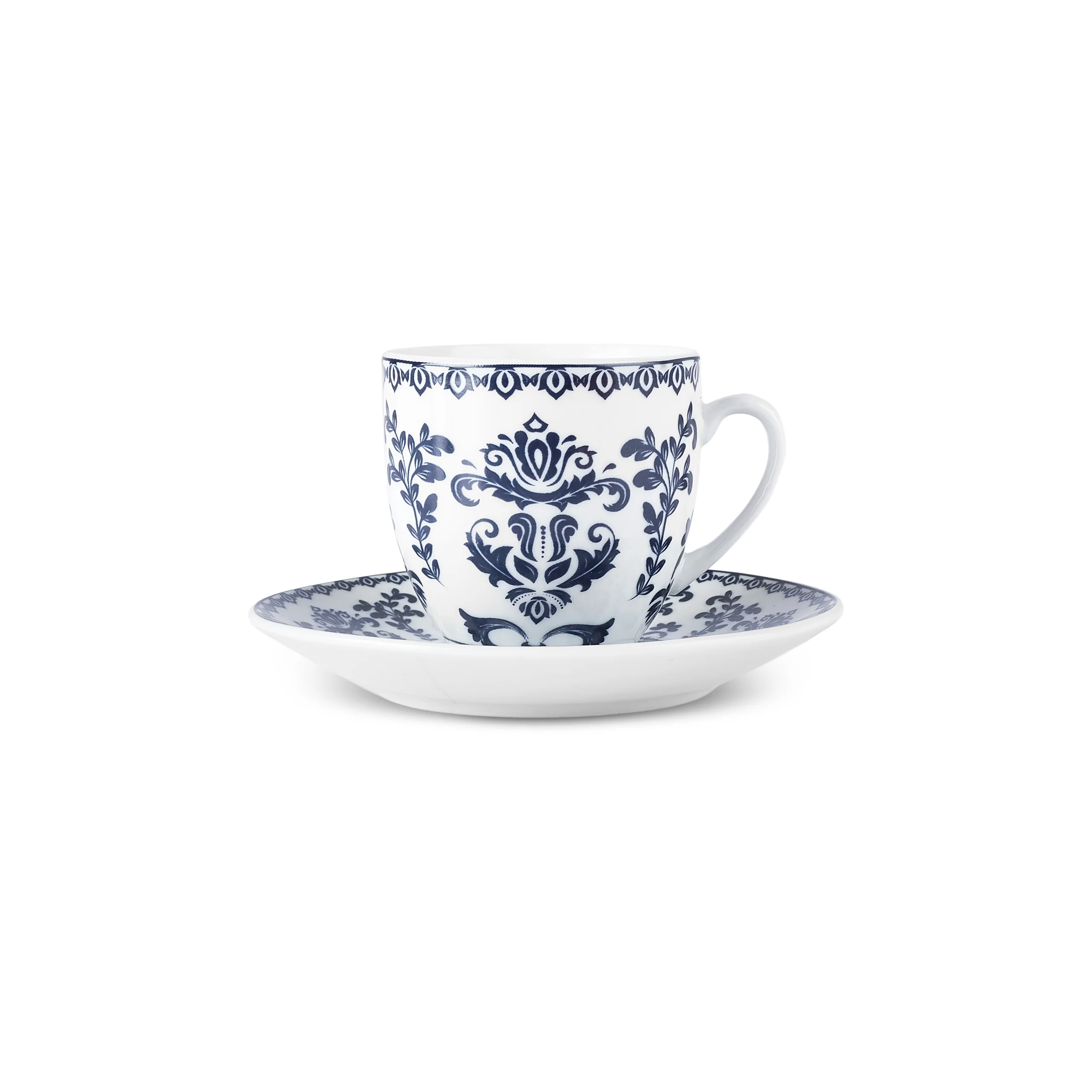 Karaca Aster 4-Piece Porcelain Espresso Turkish Coffee Cup Set for 2 People, 100ml - Image 8