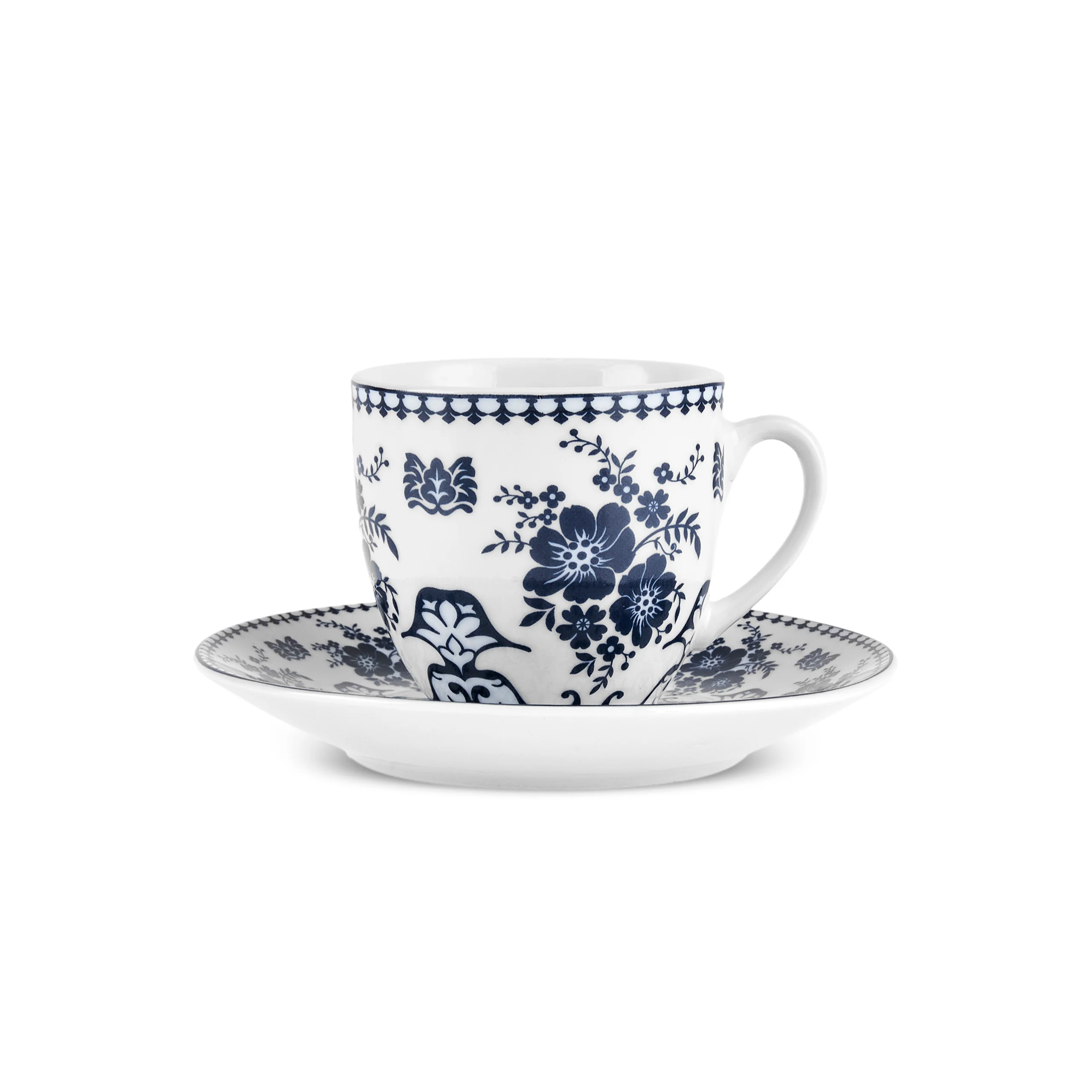 Karaca Aster 4-Piece Porcelain Espresso Turkish Coffee Cup Set for 2 People, 100ml - Image 9