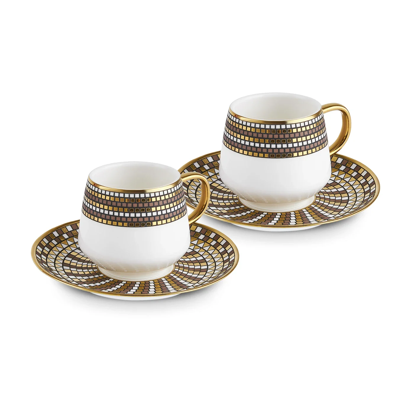 Karaca Belgin 4-Piece Glass Tea Cup and Saucer, 220ml, Multi - Image 6