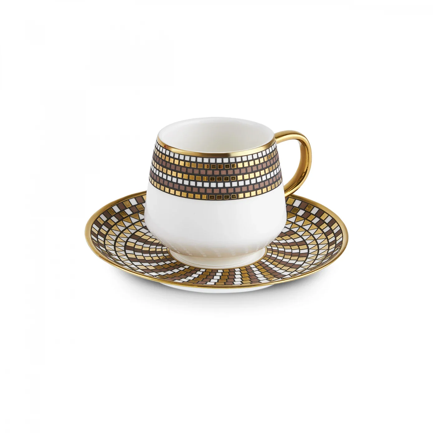 Karaca Belgin 4-Piece Glass Tea Cup and Saucer, 220ml, Multi - Image 8