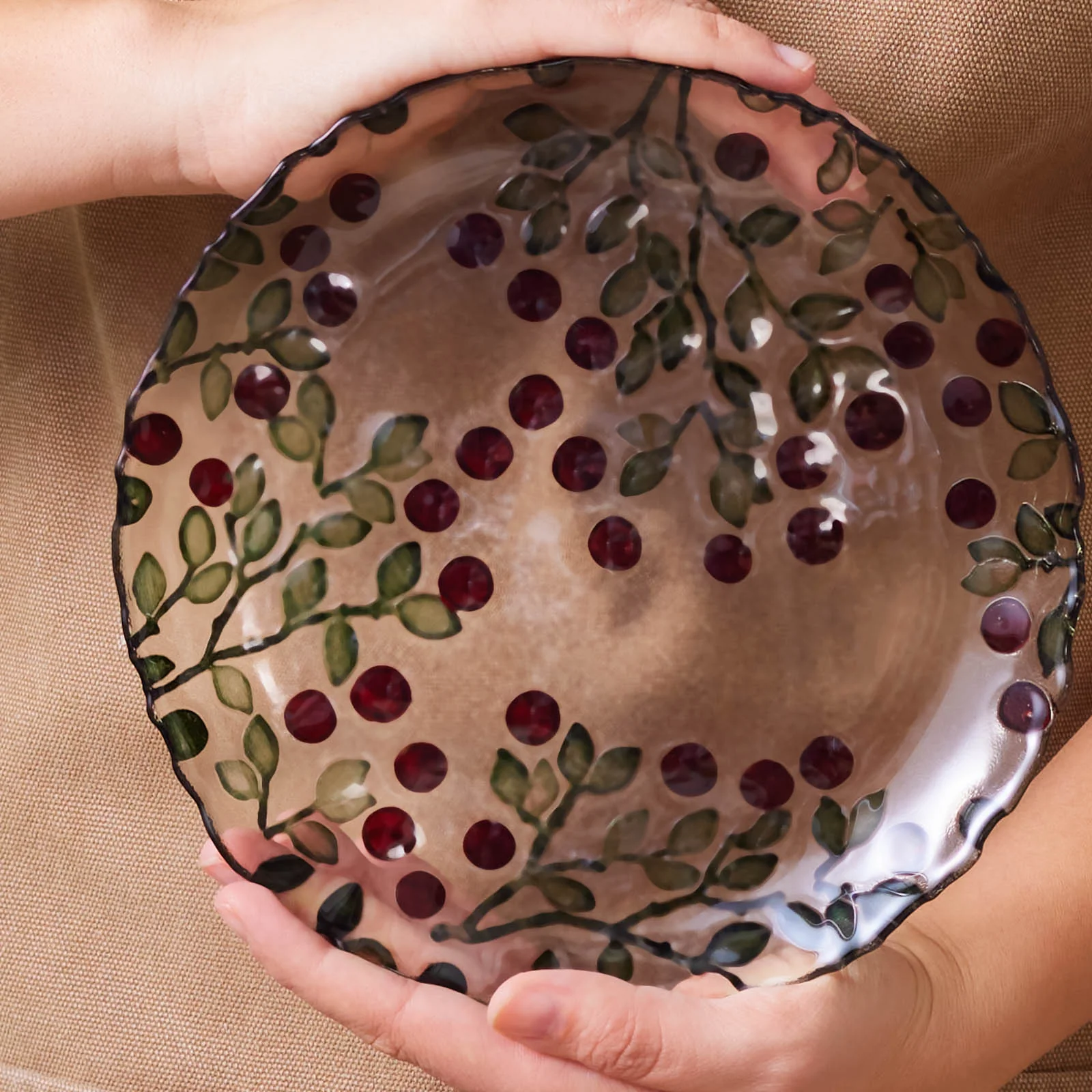 Karaca Berry 7-Piece Glass Serveware Set for 6 People, Brown - Image 4