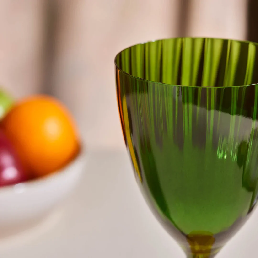 Karaca Dolce Wine Glass, 400ml, Green - Image 2