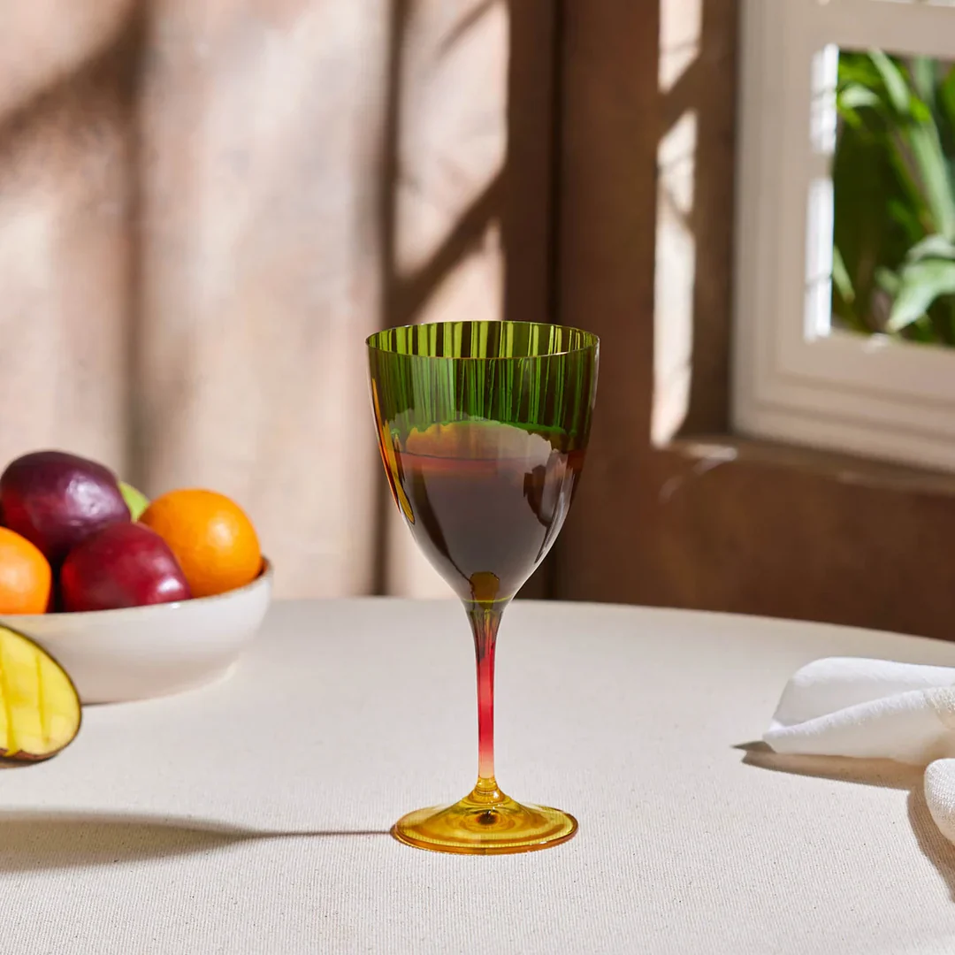 Karaca Dolce Wine Glass, 400ml, Green - Image 3