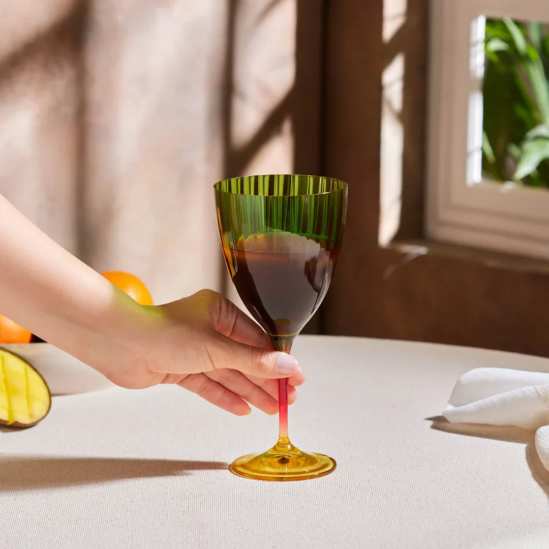 Karaca Dolce Wine Glass, 400ml, Green - Image 6