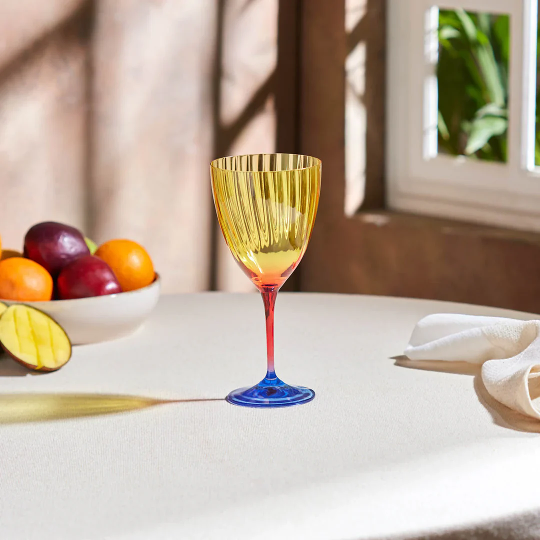 Karaca Dolce Wine Glass, 400ml, Yellow - Image 4