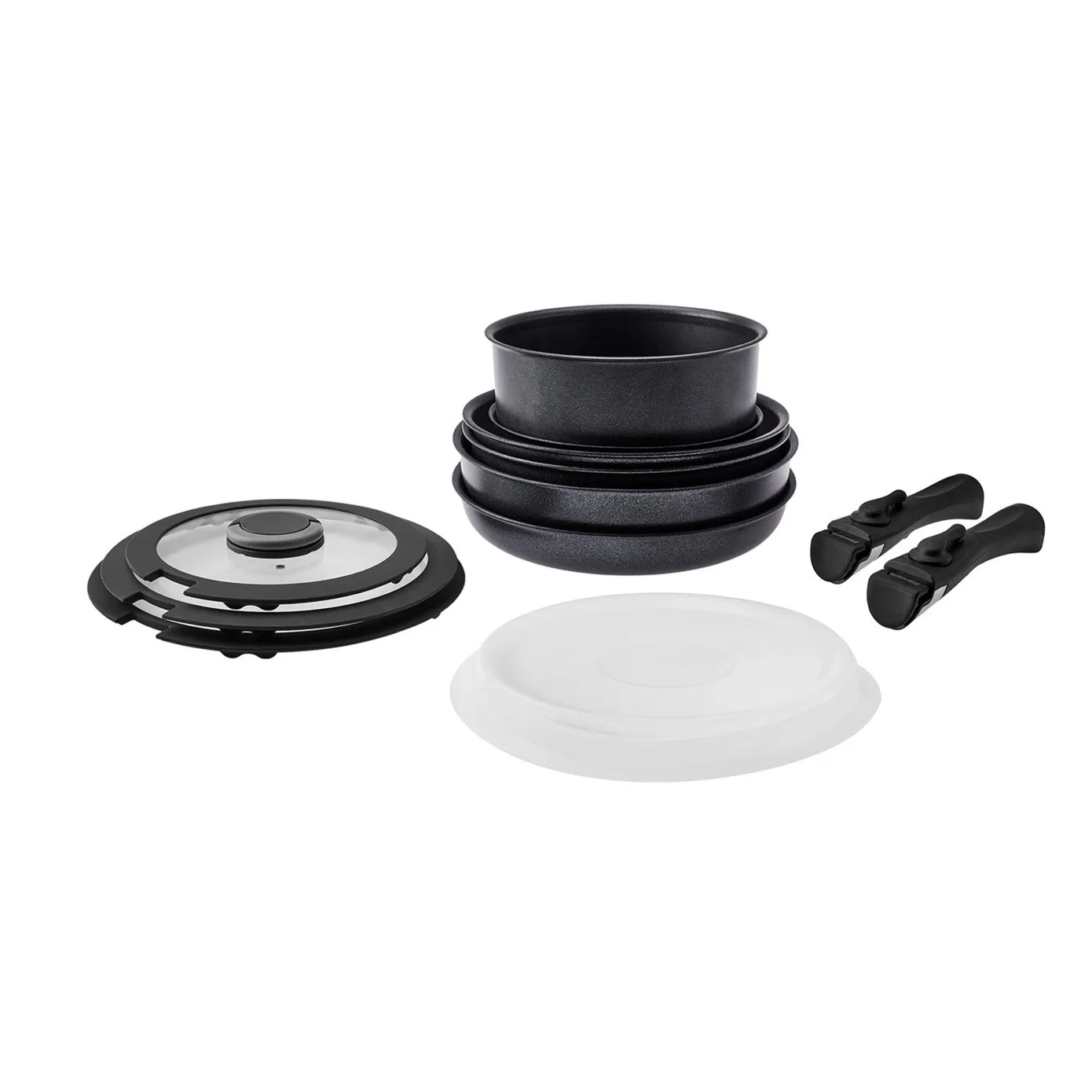 Karaca BioDiamond Easy Clip 13-Piece Non-Stick Cookware Set, Black - Image 5