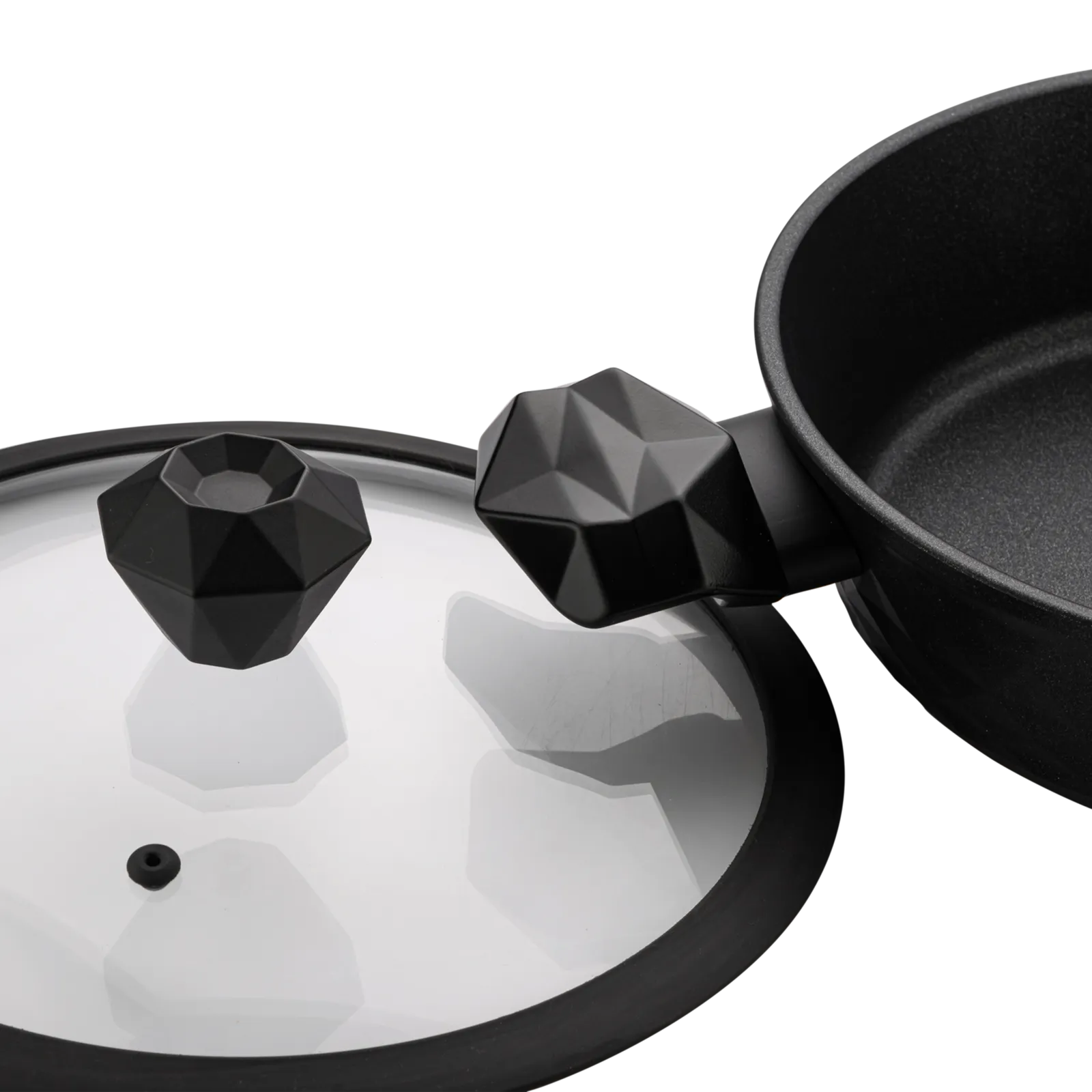 Karaca BioDiamond Non-Stick Antibacterial Handle Induction Shallow Casserole with Lid, 3.2L, Black - Image 5