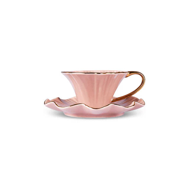 Karaca Bliss 12-Piece Porcelain Turkish Coffee Cup Set for 6 People, 90ml, Pink - Image 7