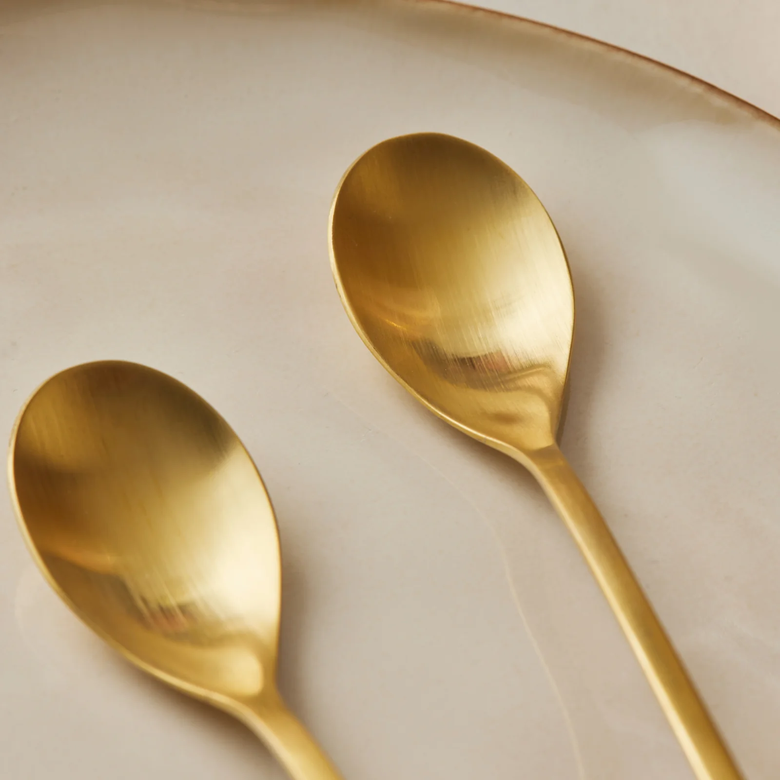 Karaca Boreas 4-Piece Stainless Steel Latte Spoon, Gold - Image 3