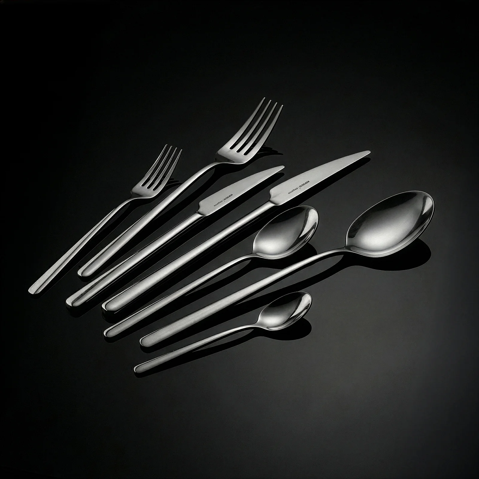 Karaca Boreas 84-Piece Stainless Steel Cutlery Set for 12 People, Silver - Image 10