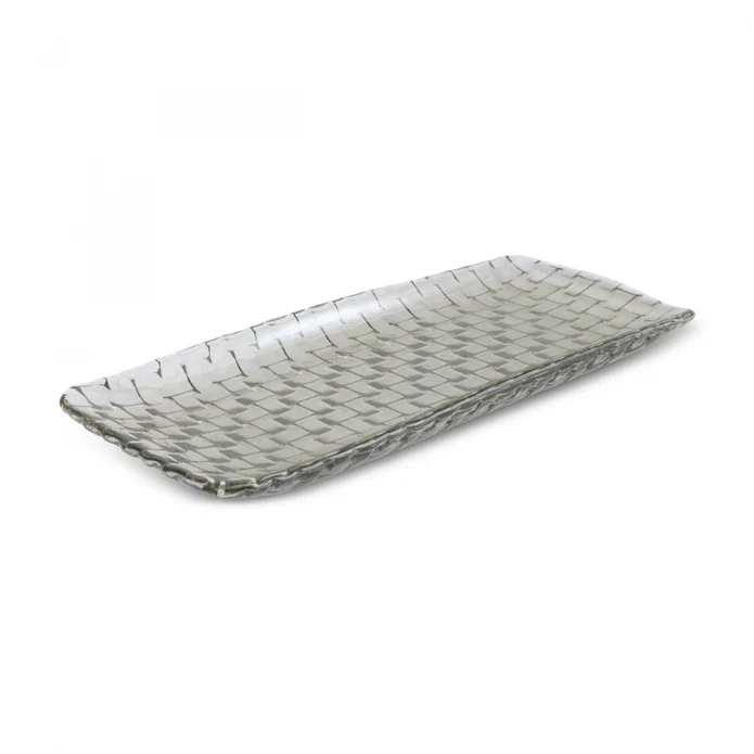 Karaca Braid Lustrous Glass Large Serving Platter, 32,5x13,5cm, Luster - Image 4