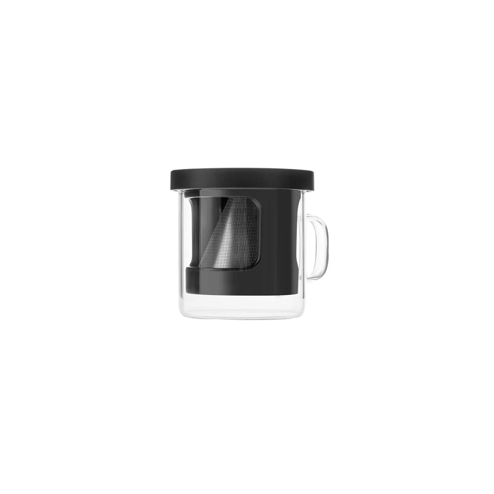Karaca Brewy Glass Coffee Dripper Mug, 300ml, Black