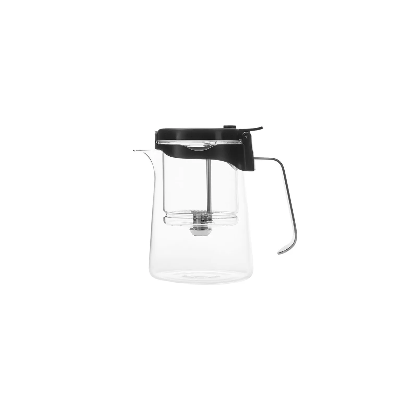 Karaca Brewy Glass Tea French Press, 550ml, Black