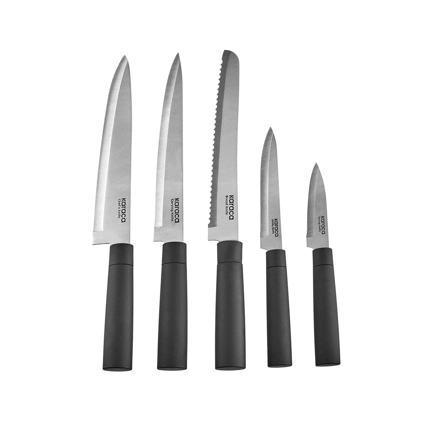 Karaca Burby Wood Knife Block Set and Kitchen Utensil Set, 14 Piece, Wood Black - Image 7