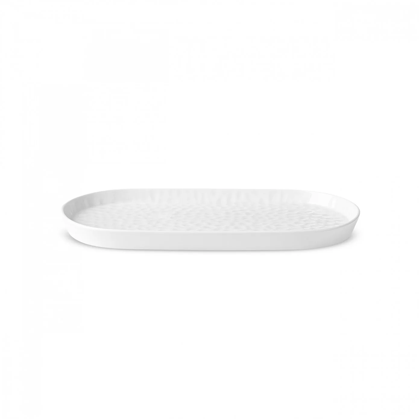 Karaca x by Refika Bembeyaz Bone China Oval Serving Platter, 34cm, White - Image 3