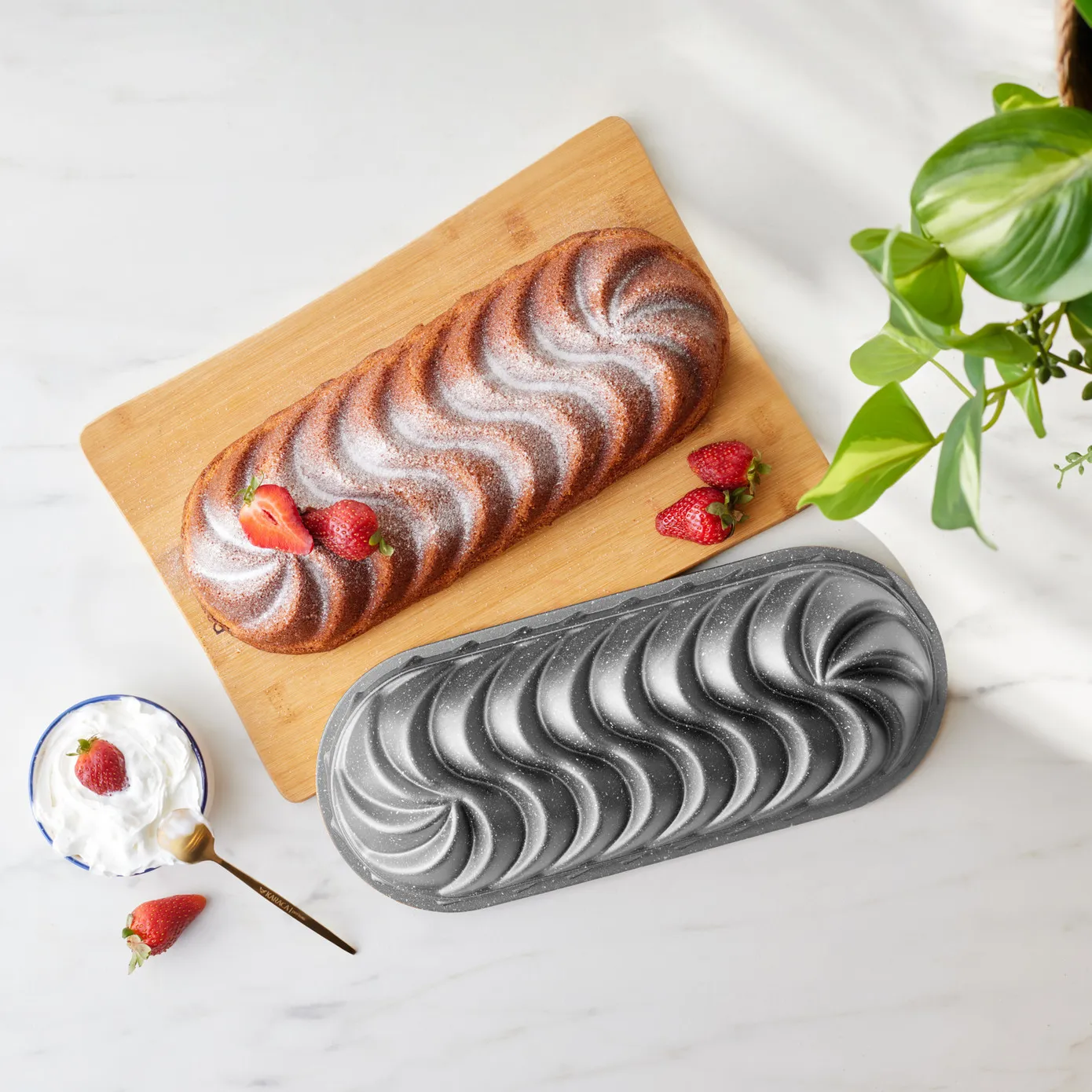 Karaca Cake Pro Vera Aluminium Cast Loaf Pan, 35cm, Anthracite - Image 2