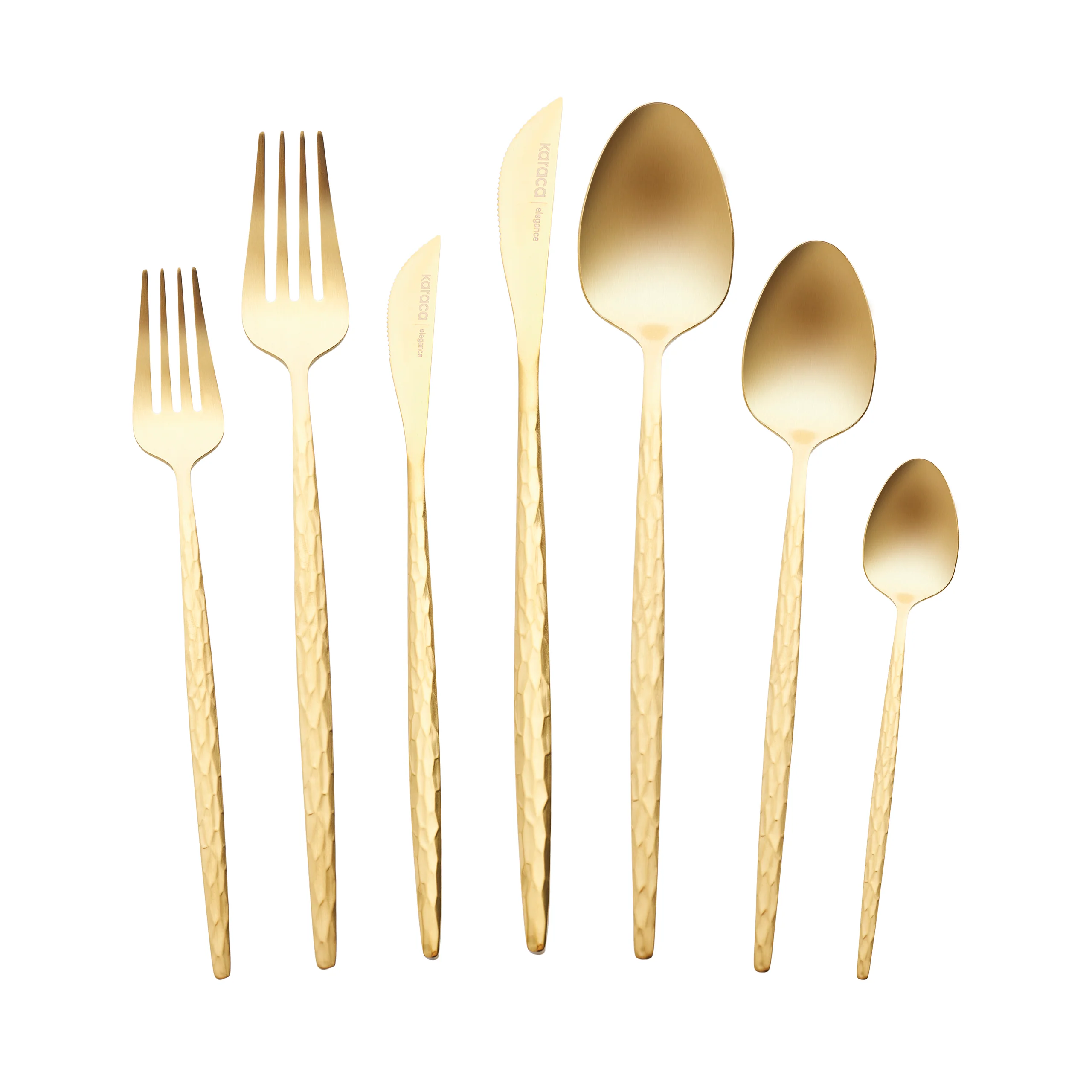 Karaca Callisto 84-Piece Stainless Steel Cutlery Set for 12 People, Gold - Image 5